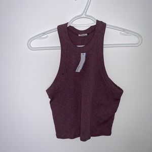 Women’s crop halter tank top, purple